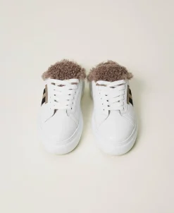 Baskets Slides Avec Fausse Fourrure
