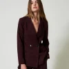 Blazer à Carreaux Avec Lurex