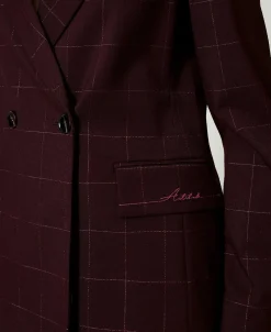 Blazer à Carreaux Avec Lurex