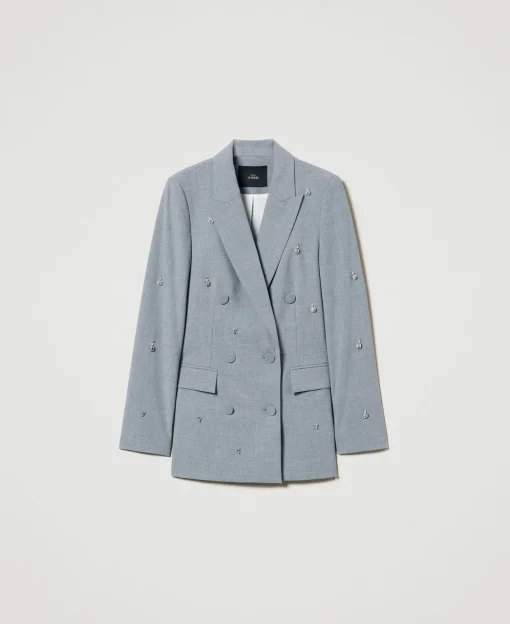 Blazer Avec Broderies Réalisées à La Main