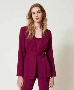 Blazer Avec Ceinture Et Chaîne Oval T