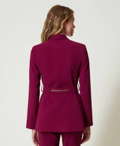 Blazer Avec Ceinture Et Chaîne Oval T