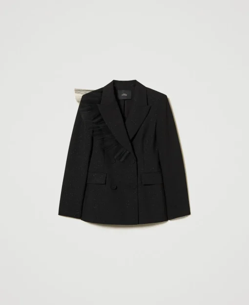 Blazer Avec Volant En Tulle