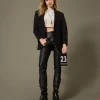 Blazer Couture En Sergé De Laine Mélangée
