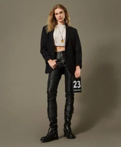 Blazer Couture En Sergé De Laine Mélangée