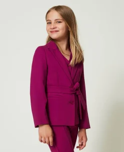 Blazer Droit Avec Ceinture