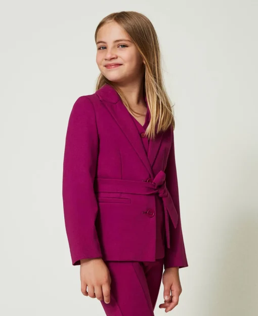 Blazer Droit Avec Ceinture