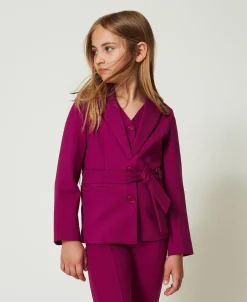 Blazer Droit Avec Ceinture
