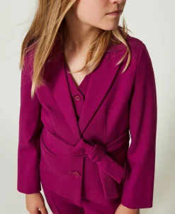 Blazer Droit Avec Ceinture