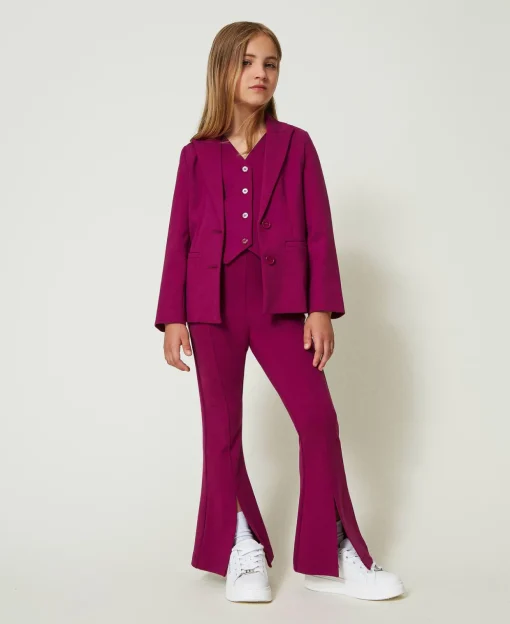 Blazer Droit Avec Ceinture