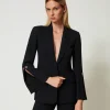 Blazer En Crêpe Cady Avec Boutons De Manchette