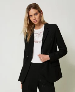 Blazer En Drap Avec Sequins