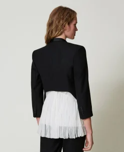 Blazer En Sergé De Laine Mélangée