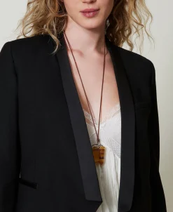 Blazer En Sergé De Laine Mélangée