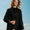 Blazer En Tissu Bouclé Avec Motif à Carreaux