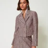 Blazer En Tissu Bouclé Et Lurex