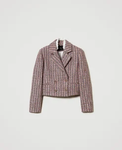 Blazer En Tissu Bouclé Et Lurex