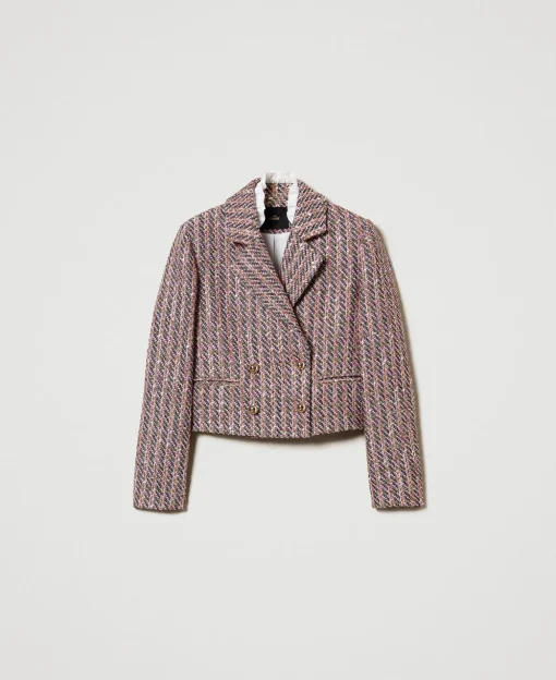 Blazer En Tissu Bouclé Et Lurex