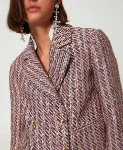 Blazer En Tissu Bouclé Et Lurex