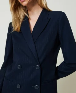 Blazer Rayé Avec Lurex