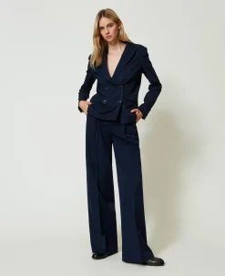 Blazer Rayé Avec Lurex