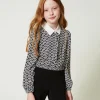 Blouse En Crêpe De Chine Avec Imprimé