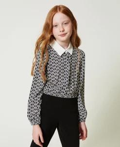 Blouse En Crêpe De Chine Avec Imprimé