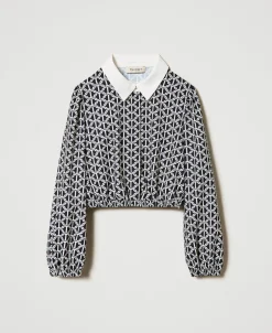 Blouse En Crêpe De Chine Avec Imprimé
