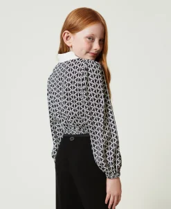 Blouse En Crêpe De Chine Avec Imprimé