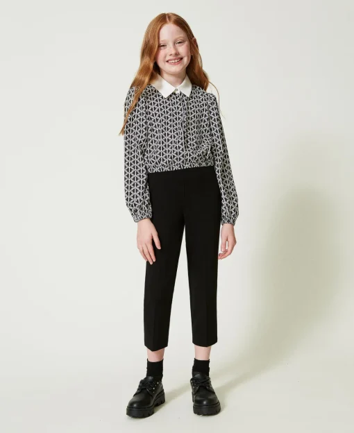 Blouse En Crêpe De Chine Avec Imprimé