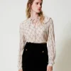 Blouse En Crépon Avec Imprimé Nœuds