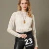 Blouse En Mousseline Avec Dentelle Et Broderies