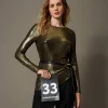Blouse Lamée Avec Nœud