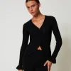Blouson Ajusté En Maille Avec Mélange De Points