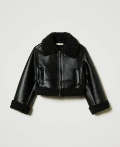 Blouson Aviateur Avec Fausse Fourrure