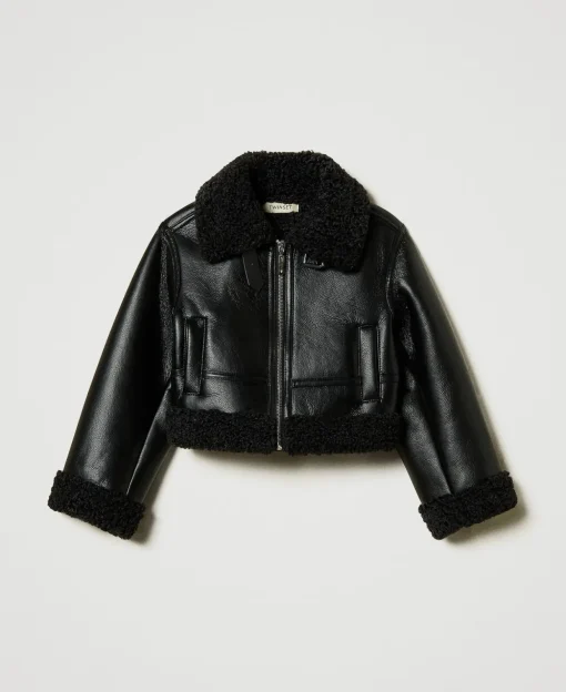 Blouson Aviateur Avec Fausse Fourrure