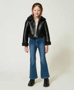 Blouson Aviateur Avec Fausse Fourrure