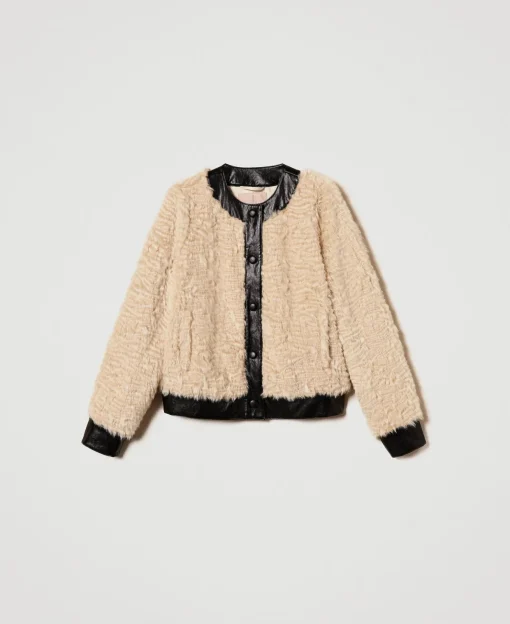Blouson Boxy En Fausse Fourrure