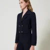 Blouson Cropped En Crêpe Cady