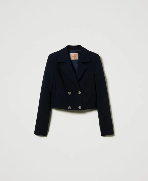 Blouson Cropped En Crêpe Cady