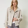 Blouson En Fausse Fourrure Avec Brides
