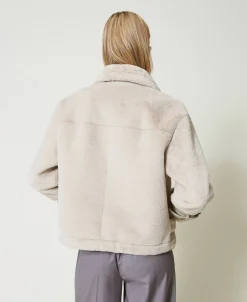 Blouson En Fausse Fourrure Avec Brides