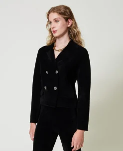 Blouson En Maille Avec Boutons Oval T