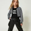 Blouson En Maille Jacquard Pied-de-poule