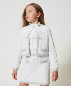 Blouson En Maille Jacquard Avec Oval T