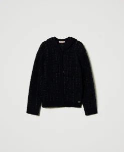 Blouson En Maille Jacquard à Carreaux
