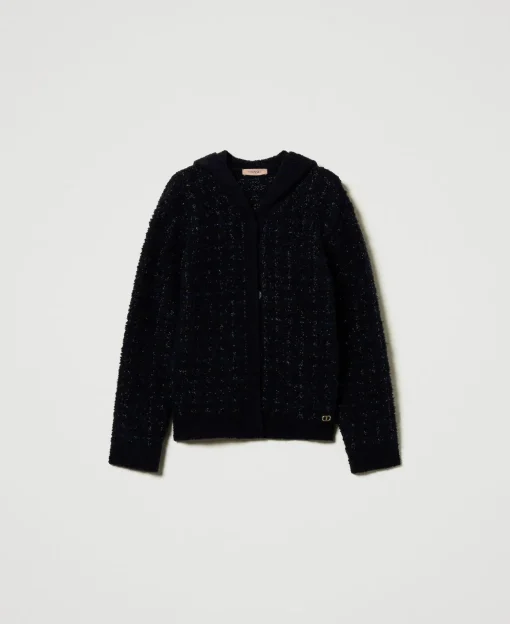 Blouson En Maille Jacquard à Carreaux