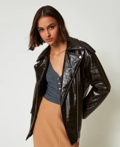 Blouson Perfecto Avec Imprimé Animalier