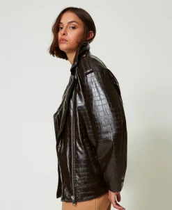Blouson Perfecto Avec Imprimé Animalier