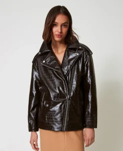 Blouson Perfecto Avec Imprimé Animalier